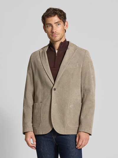 camel active Slim fit 2-knoops colbert met borstzak Beige - 4