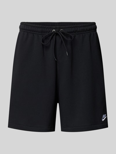 Produktfoto, Shorts met Label-Stitching en elastische band van Nike, katoenmix, relaxed fit, tunnelkoord, zwart, productcontext inbegrepen