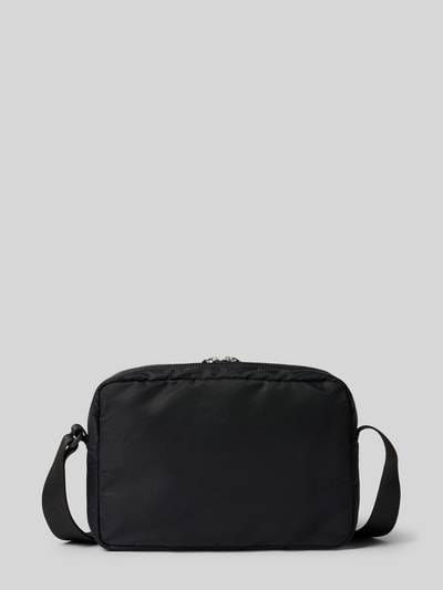 Produktfoto, Tasche mit Logo-Print von Carhartt Work In Progress, schwarz, rechteckig, wasserabweisend, Reißverschluss, Logo-Patch, verstellbarer Schulterriemen