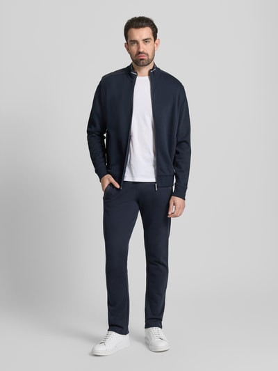 bugatti Sweatpants met elastische band, model 'Selanik' Marineblauw - 1