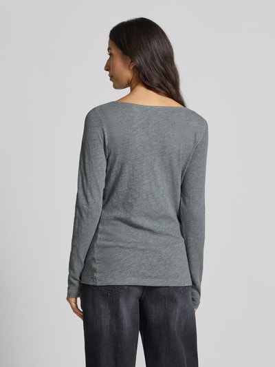 Marc O'Polo Regular fit shirt met lange mouwen van puur katoen Middengrijs - 5