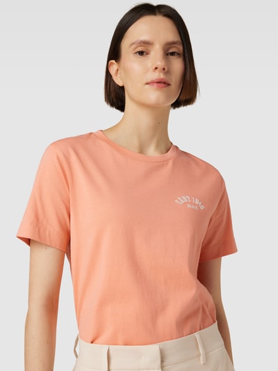 Gant T-shirt met labelstitching, model 'ARCH' Zalm - 3