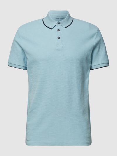 Tom Tailor Poloshirt mit Kontraststreifen Hellblau 2