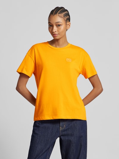 Marc O'Polo Denim T-Shirt mit Label-Stitching Orange 4