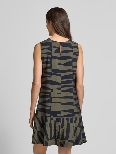 OPUS Sukienka mini z okrągłym dekoltem model ‘Wenola’ Petrol 5