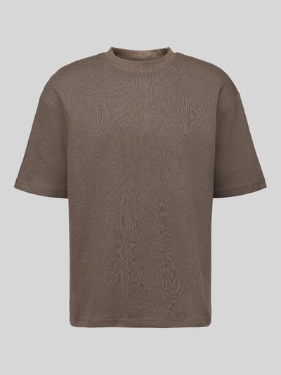 Selected Relaxed Fit T-Shirt mit Rundhalsausschnitt Modell 'OSCAR' Mittelbraun 2
