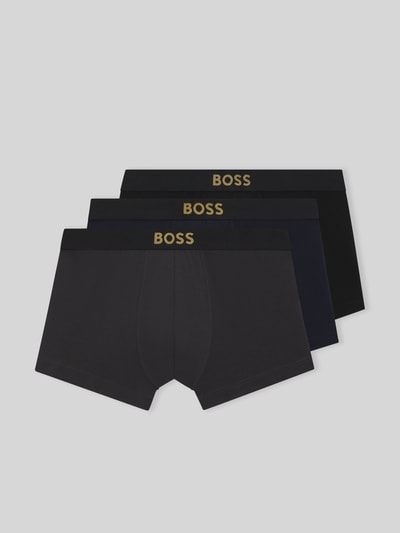 BOSS Trunks aus Stretch-Baumwolle im 3er-Pack Black 1