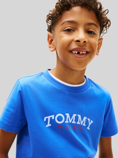 Tommy Hilfiger Kids Regular Fit T-Shirt aus reiner Baumwolle Royal 3