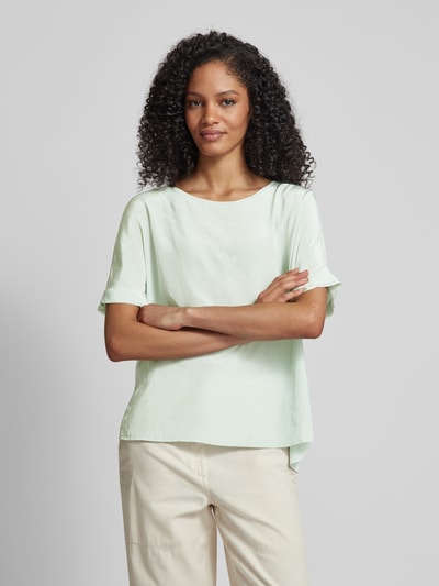 Marc Cain Blouseshirt met ruches Mintgroen - 4