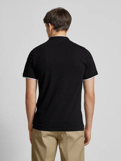 Jack & Jones Poloshirt met labelstitching, model 'PAULOS' Zwart - 5