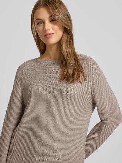 Marc O'Polo Regular Fit Strickpullover aus reiner Baumwolle Stein 3