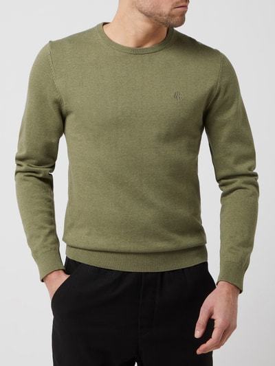 MCNEAL Pullover aus Baumwolle Olivgrün meliert 4