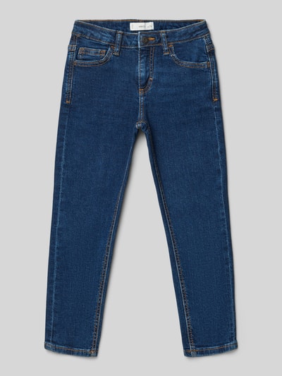 Produktfoto, Jeans mit 5-Pocket-Design von Mango für Kinder im Baumwoll-Elasthan-Mix, Slim Fit, dunkelblau, sichtbare Struktur