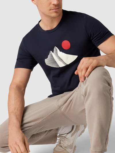 Armedangels T-shirt met motiefprint, model 'JAAMES' Donkerblauw - 3