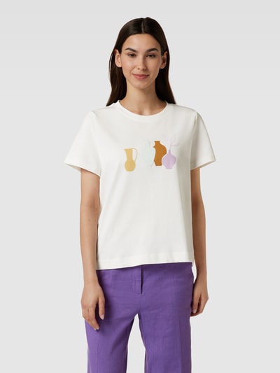 Tom Tailor T-shirt met motiefprint Offwhite - 4