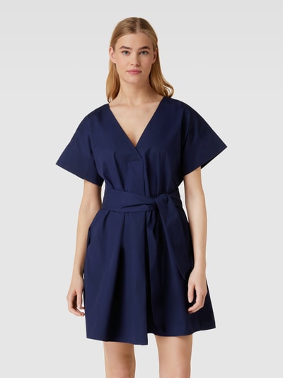 Emporio Armani Blusenkleid mit Bindegürtel Marine 4