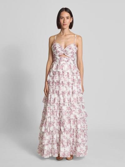 Hey Kyla Abendkleid im Stufen-Look Rosa 4