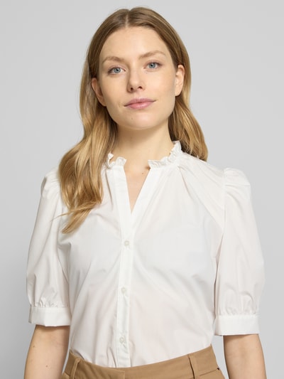 Christian Berg Woman Selection Regular Fit Bluse mit Puffärmeln Weiss 3