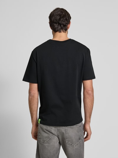 FIRE + ICE Poloshirt mit Label-Print Modell 'MICK' Black 5
