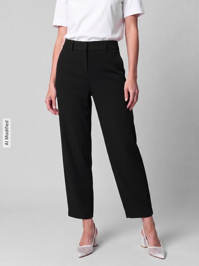 OPUS PANTS Gerade Hose mit Bundfalten Modell ''Mette'' Black 4