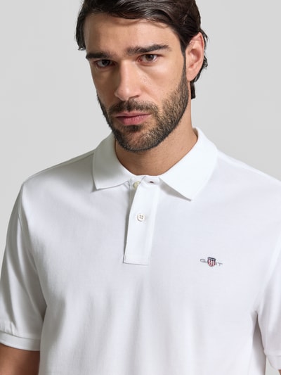 GANT koszulka polo o kroju slim fit z wyhaftowanym logo Biały 3