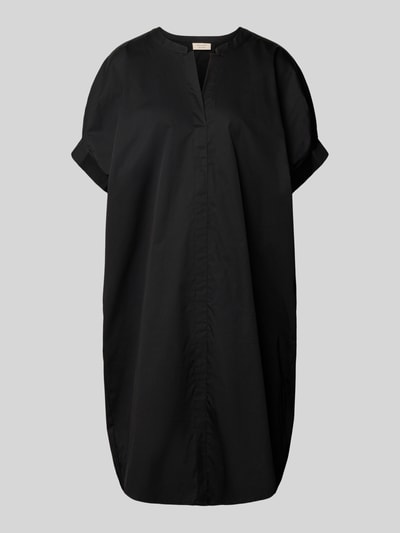 FREE/QUENT Knielange jurk met stretch, model 'Xenia' Zwart - 2