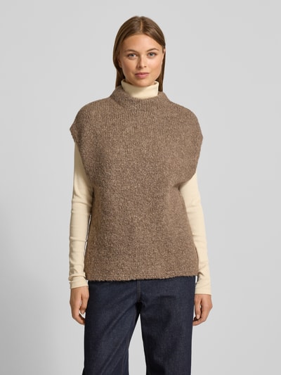 Milano Italy Pullunder mit Stehkragen Sand 4