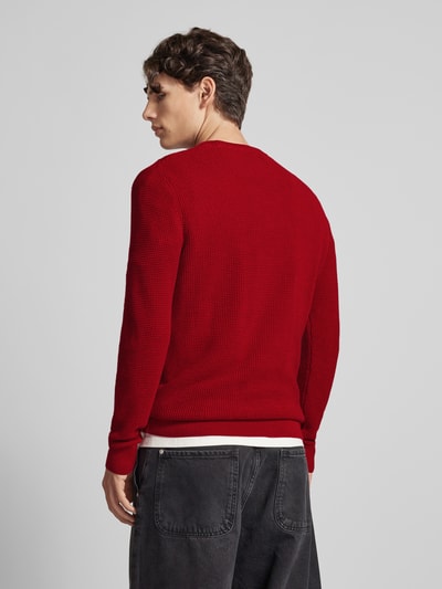 Superdry Gebreide pullover met ronde hals Donkerrood - 5