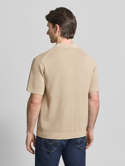 Casual Friday Regular Fit Poloshirt mit Label-Detail Modell 'ISAKSSON' Beige 5