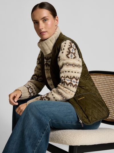 Barbour Shaped fit bodywarmer met labelstitching, model 'BETTY' Olijfgroen - 3