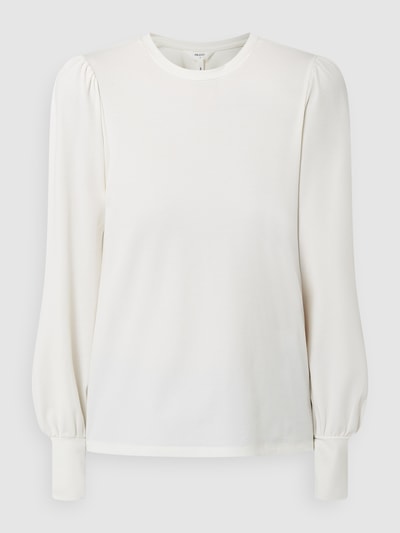 Object Bluzka z bufiastymi rękawami model ‘Caroline’ Biały 2