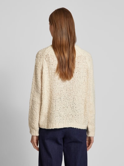 ZABAIONE Strickpullover mit gerippten Abschlüssen Beige 5