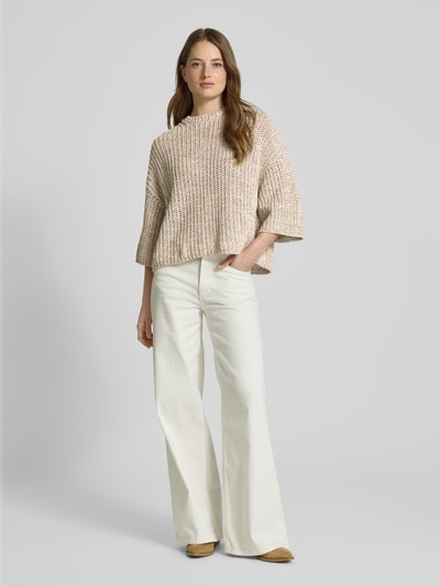 Drykorn Gebreide pullover met 3/4-mouwen, model 'NILAY' Beige - 1