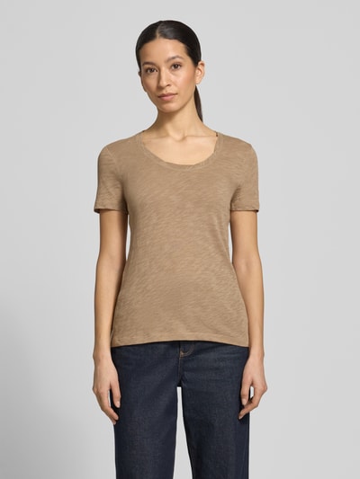 Marc O'Polo Regular Fit T-Shirt aus reiner Baumwolle Beige 4