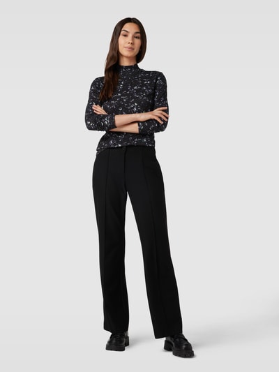 JAKE*S STUDIO WOMAN Longsleeve mit floralem Muster Black 1