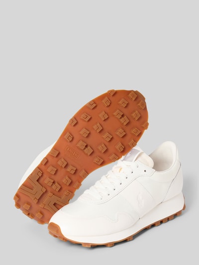 Polo Ralph Lauren Sneakers van een mix van leer en textiel met labeldetail Wit - 4