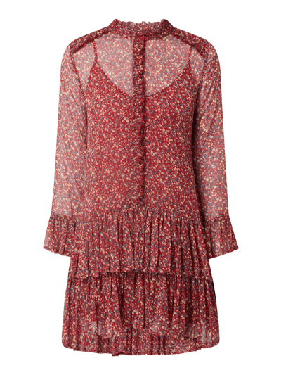 Pepe Jeans Jurk van chiffon, model 'Diana' Rood - 2