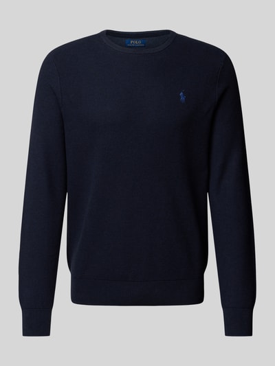 Polo Ralph Lauren Strickpullover mit Logo-Stitching Marine Melange 2