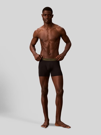 Calvin Klein Underwear Majtki & obcisłe bokserki z elastycznym pasem z logo w zestaw 3 szt. model 'BOXER BRIEF' Czarny 1