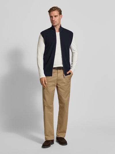 Christian Berg Men Kamizelka z imitacji dzianiny z zamkiem błyskawicznym Granatowy 1