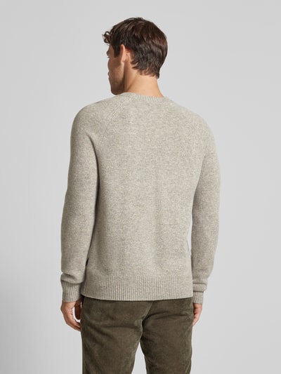 CK Calvin Klein Strickpullover aus Wolle mit Teilungsnähten Modell 'LUXURY' Hellgrau Melange 5