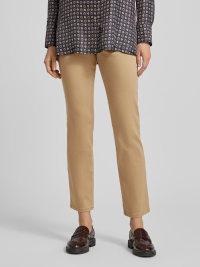 Raphaela By Brax Stoffen broek met elastische band, model 'PAMINA' Camel - 4