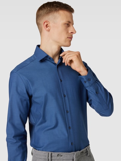 OLYMP Modern Fit Business-Hemd mit Kentkragen Blau 3