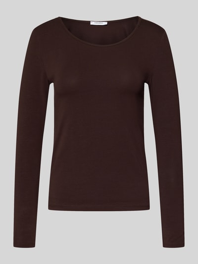 ZABAIONE Shirt met lange mouwen en geribde ronde hals Lichtbruin - 2