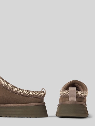 UGG Slides aus Veloursleder Modell 'TAZZ' Dunkelbraun 2