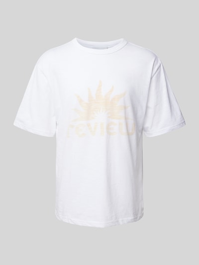 REVIEW T-shirt met labelprint Wit - 2