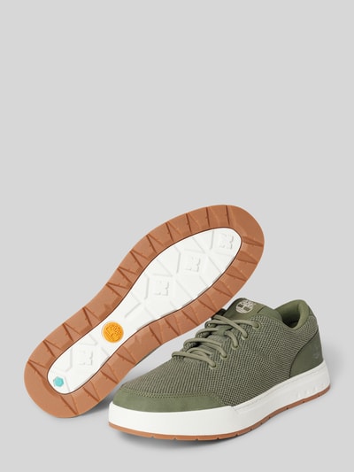 Timberland Sneakers met logopatch, model 'Maple Grove' Olijfgroen - 4