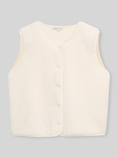 Tom Tailor Denim Regular Fit Weste mit Druckknöpfen Offwhite 2