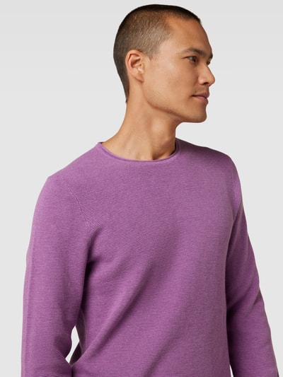 MCNEAL Gebreide pullover met ronde hals Fuchsia gemêleerd - 3