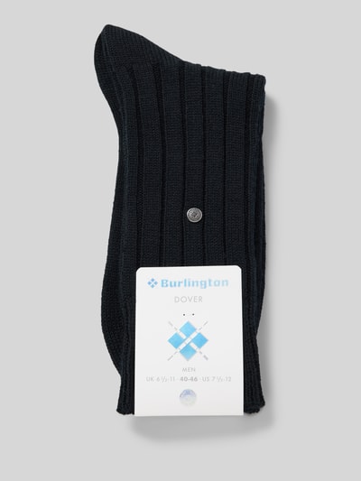 Burlington Socken mit Label-Detail Modell 'Dover' Black 3